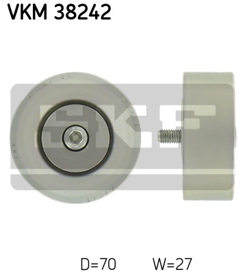 Vratná/vodiaca kladka rebrovaného klinového remeňa SKF (VKM 38242)